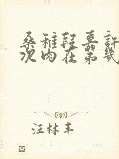 桑稚段嘉许第一次肉在第几章