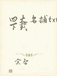 四大名捕txt下载