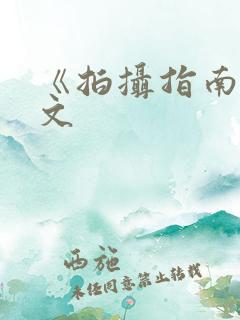 《拍摄指南》全文