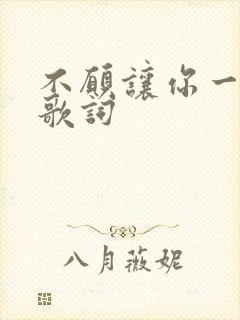 不愿让你一个人歌词