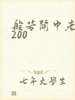 般若关中老人5200