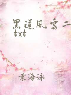 黑道风云二十年 txt