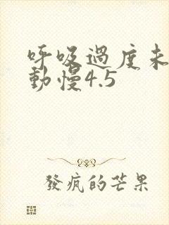 呼吸过度未增减动慢4.5