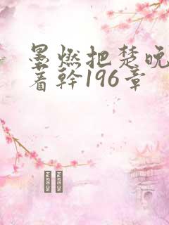 墨燃把楚晚宁按着干196章