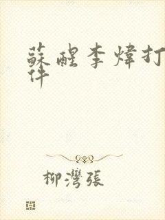 苏醒李炜打架事件