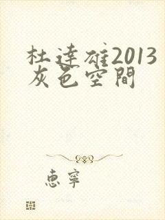 杜达雄2013灰色空间