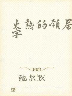 火热的领居中文字