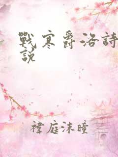 战寒爵洛诗涵小说