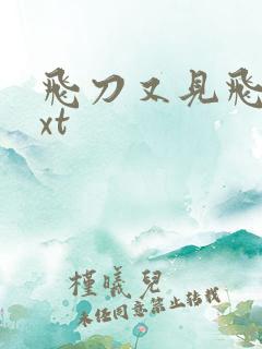 飞刀又见飞刀txt