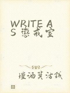 WRITE AS 惩戒室
