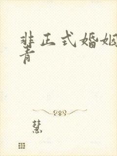 非正式婚姻雾里青