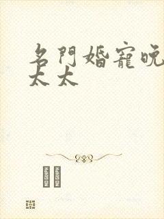 名门婚宠晚安赫太太