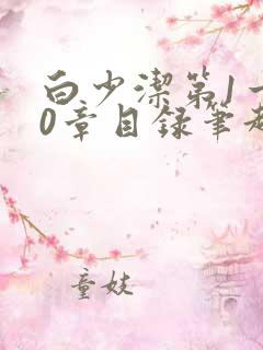 白少洁第1一40章目录笔趣阁