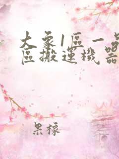 大象1区一品精区搬运机器