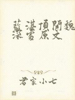 蓝湛顶开魏婴的深处原文