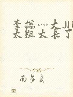 李总灬大JI巴太粗太长了