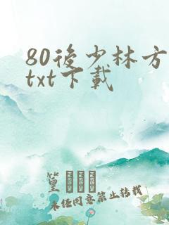 80后少林方丈txt下载