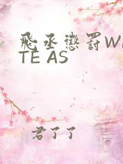 飞丞惩罚WRITE AS