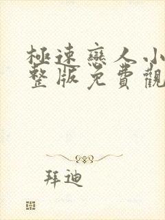 极速恋人小说完整版免费观看