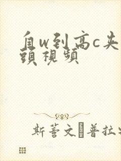 自w到高c夹枕头视频