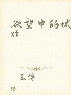 欲望中的城市txt