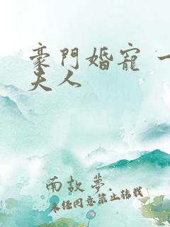 豪门婚宠 一品夫人