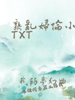 熟乱妇伦小说网TXT