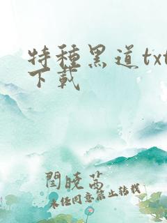特种黑道txt下载
