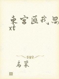 东宫匪我思存txt