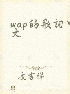 wap的歌词中文