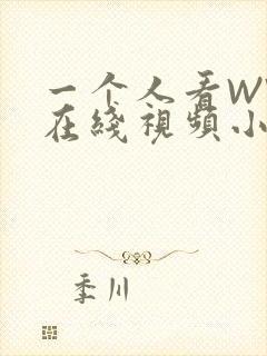 一个人看WWW在线视频小说