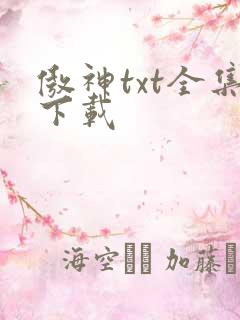 傲神txt全集下载