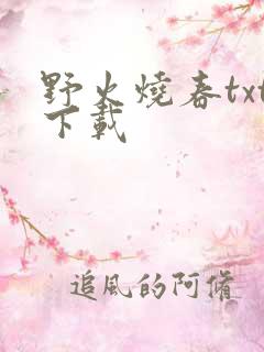 野火烧春txt下载