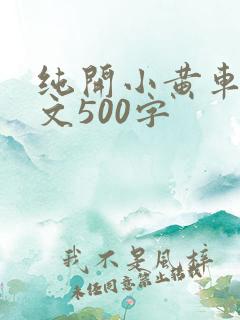 纯开小黄车小短文500字