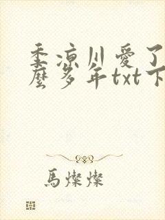 季凉川爱了你这么多年txt下载