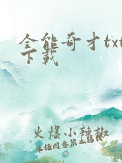 全能奇才txt下载