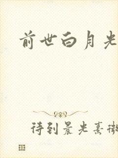 前世白月光