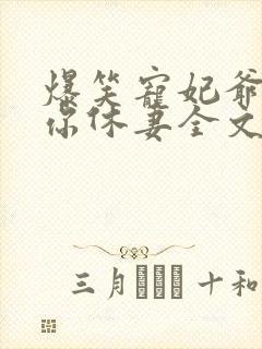 爆笑宠妃爷我等你休妻全文免费阅读