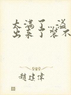 太满了...溢出来了装不下了