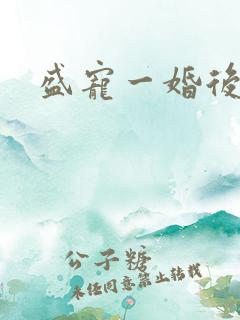 盛宠一婚后霸爱