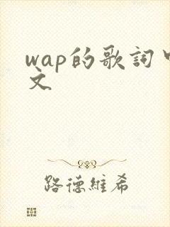 wap的歌词中文