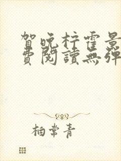 贺晚柠霍景潇免费阅读无弹窗