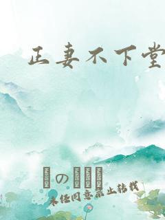 正妻不下堂