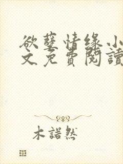 欲孽情缘小说全文免费阅读