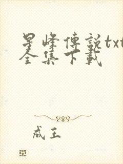 星峰传说txt全集下载
