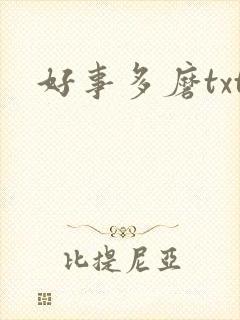 好事多磨txt