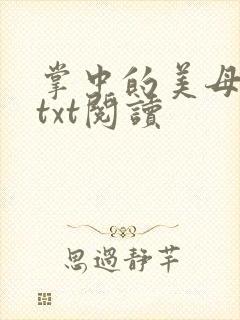 掌中的美母版主txt阅读