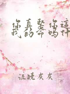 你真紧你这是要我的命吗什么意思