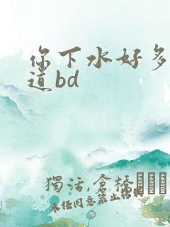 你下水好多下水道bd