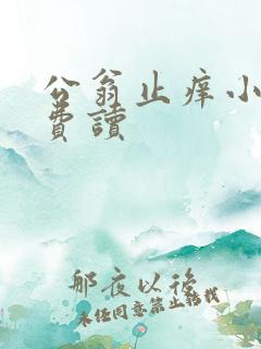 公翁止痒小说免费读